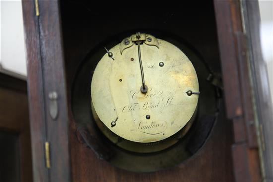 C. Love, Old Bond Street. A Regency rosewood bracket timepiece 11.75in.